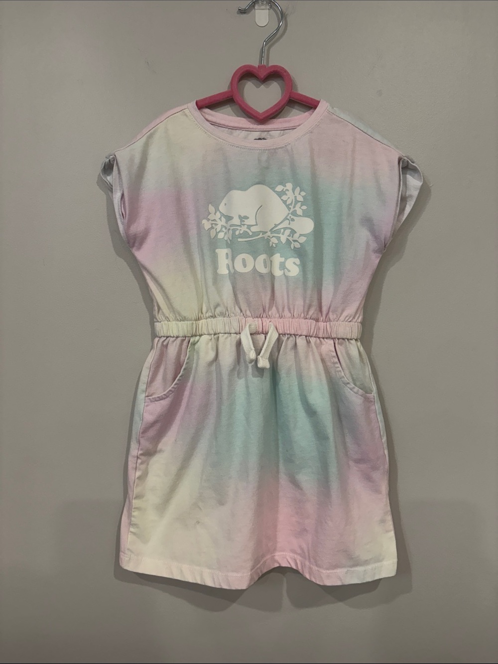 Roots Girls' Pastel Multi-Color Tie-Dye Dress